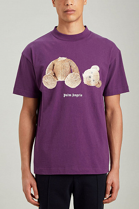Фиолетовая оверсайз футболка Bear Classic