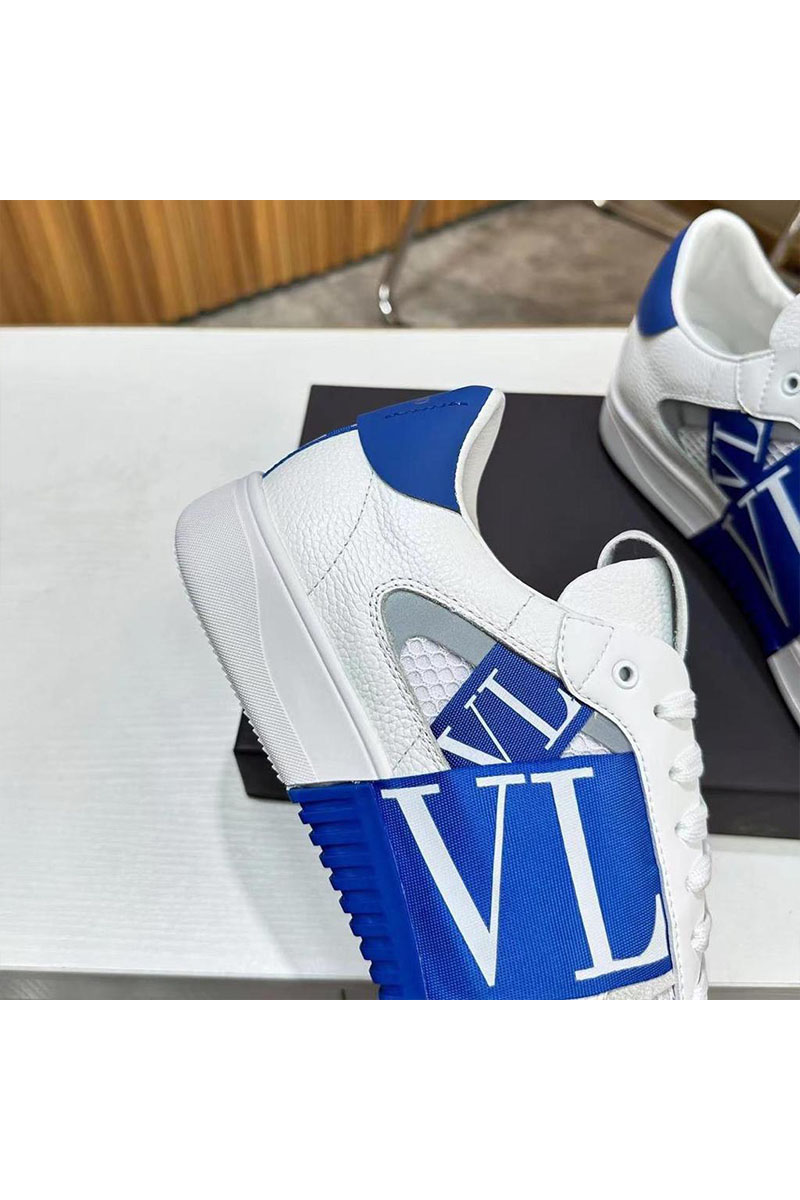 Valentino Кожаные кроссовки VL7N low-top - White / Blue