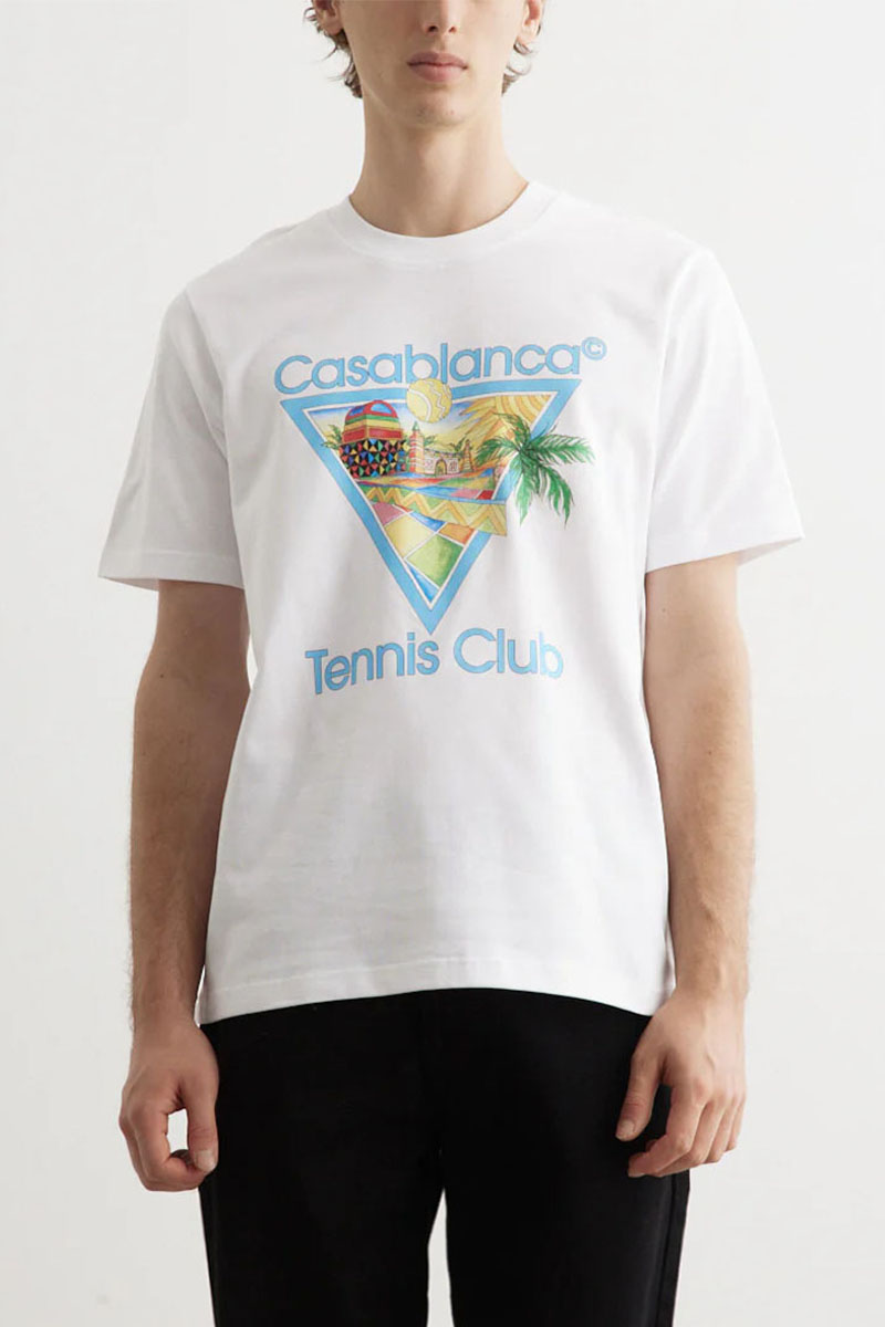 Casablanca Белая футболка Afro Cubism Tennis Club
