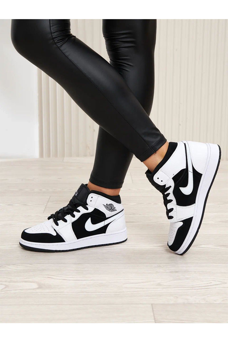 Nike Женские кроссовки Dunk High - White / Black