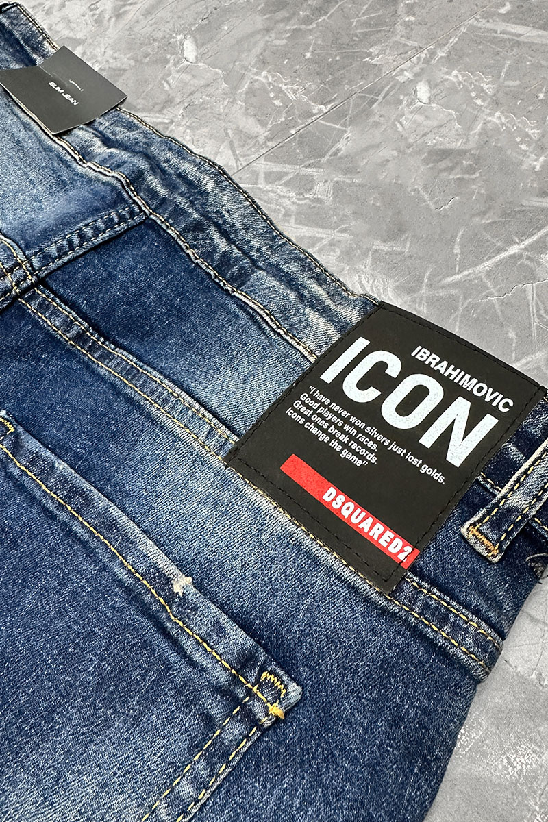 Dsquared2 Мужские джинсовые шорты Ibrahimovic "ICON"