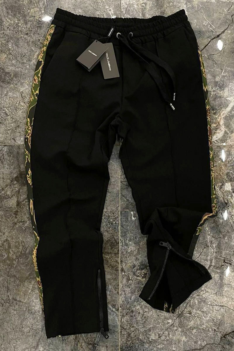 Dоlсе & Gаbbаnа Чёрные штаны Camouflage Stripe
