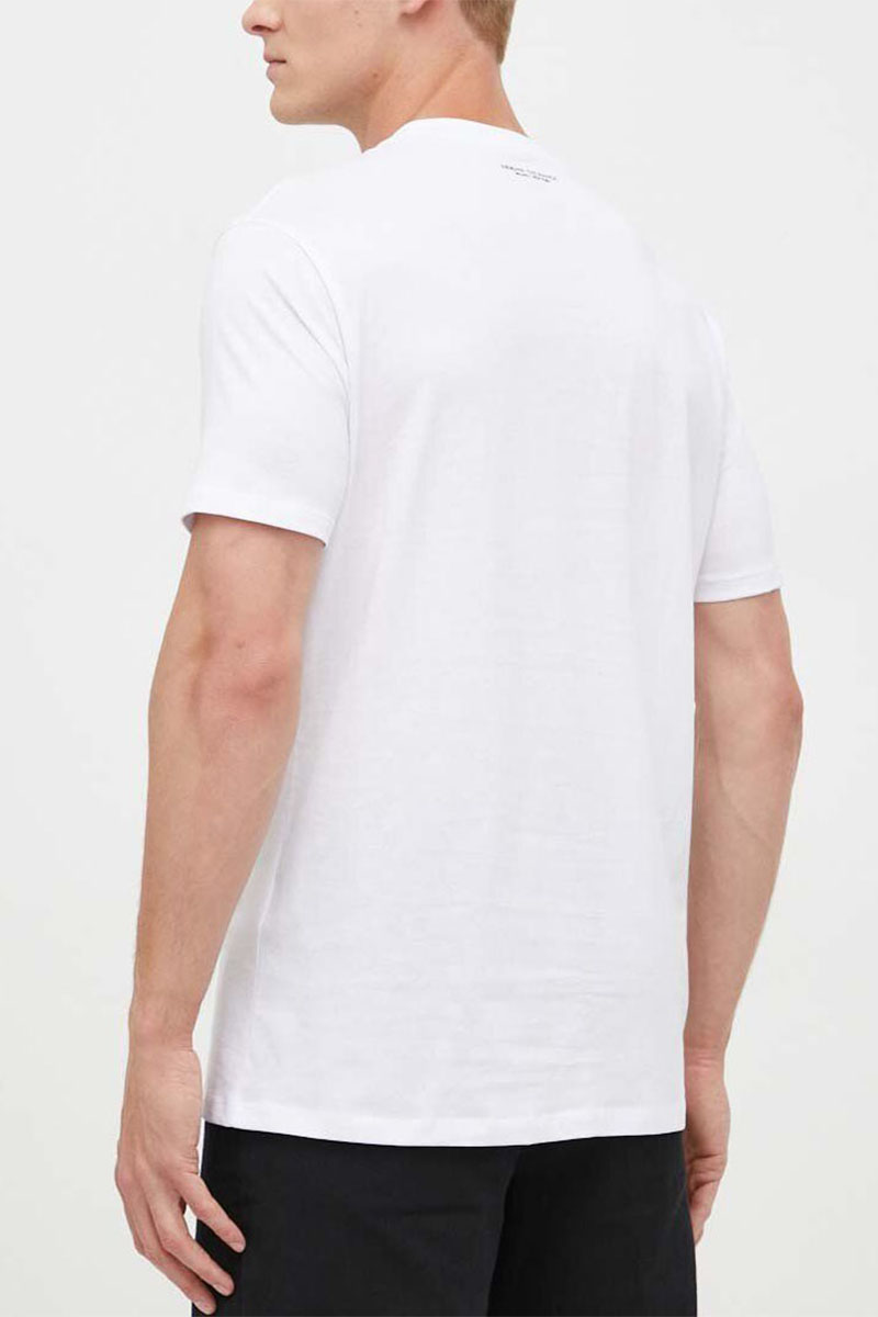 Emporio Armani EA7 Мужская белая футболка logo-print