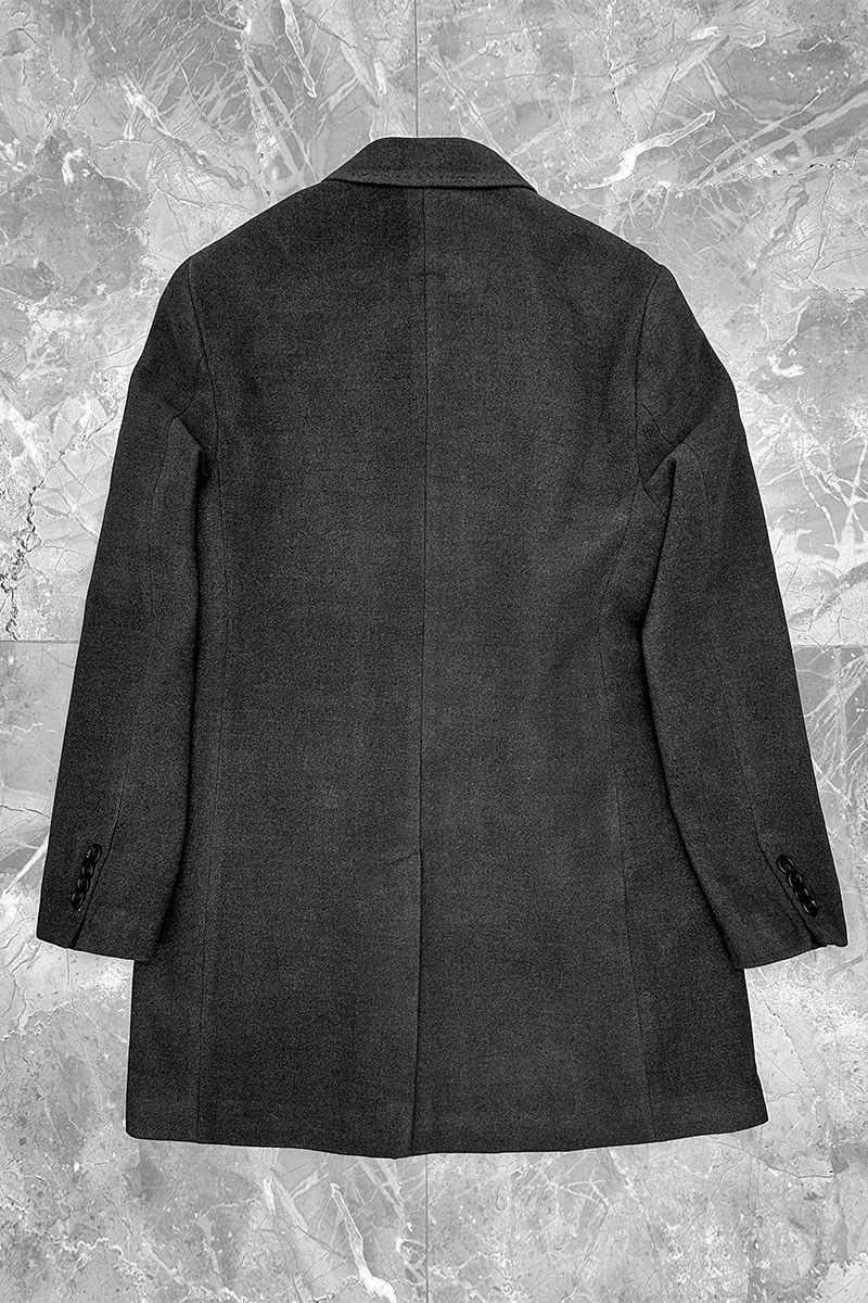 Burberry Тёмно-серое пальто London England logo-embroidered