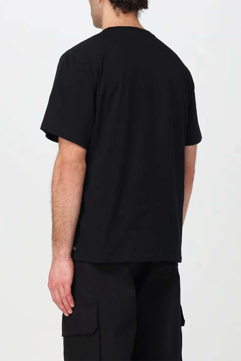 Alexander McQueen Мужская оверсайз футболка чёрного цвета