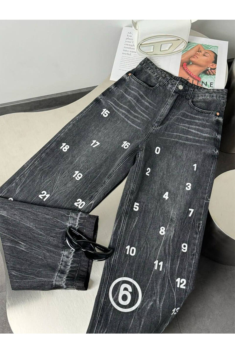 Designer Clothing Женские джинсы Maison Margiela чёрного цвета