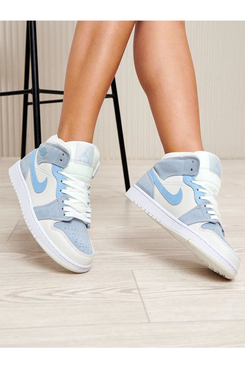 Nike Женские кроссовки Dunk High - White / Blue