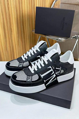 Кожаные кроссовки VL7N low-top - Black / White