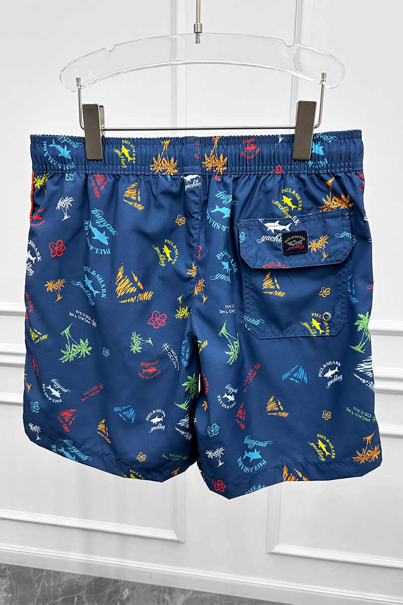 Paul & Shark Мужские шорты цвета индиго "Wear the Ocean" 