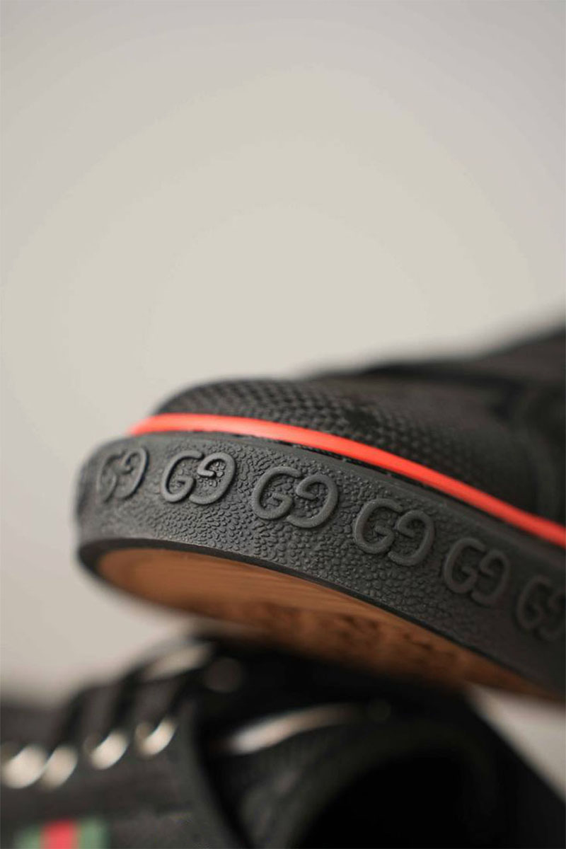 Gucci Мужские чёрные кроссовки GG Monogram