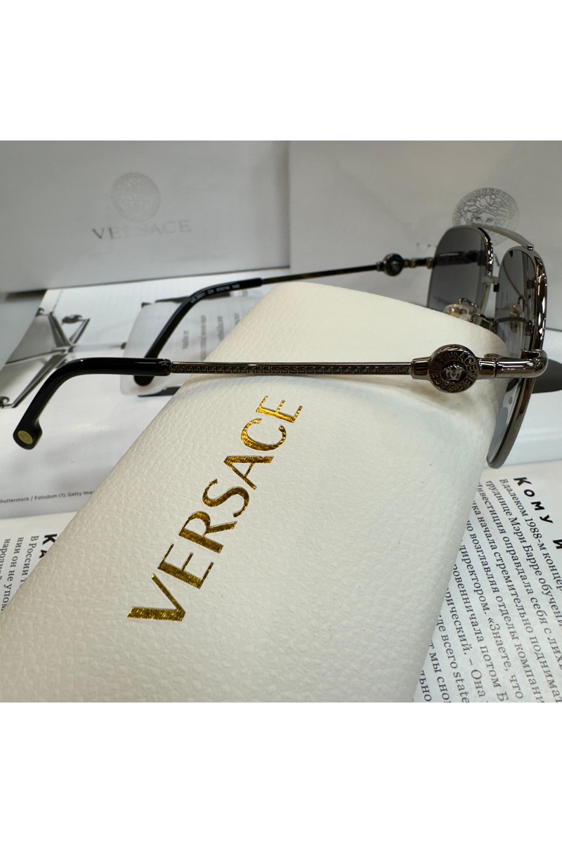 Versace Сонлнцезащитные очки Aviator - Black