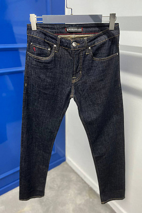 Мужские джинсы тёмно-синего цвета regular fit