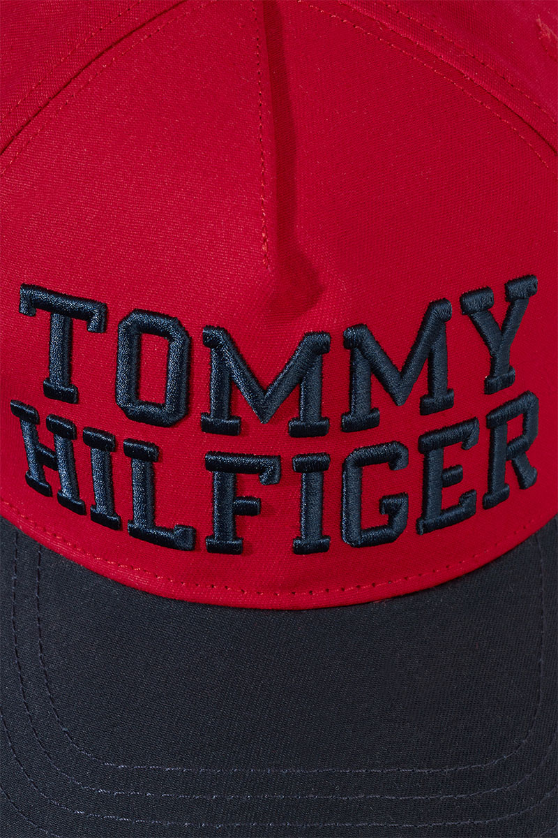 Tommy Hilfiger Мужская красная бейсболка logo-embroidered
