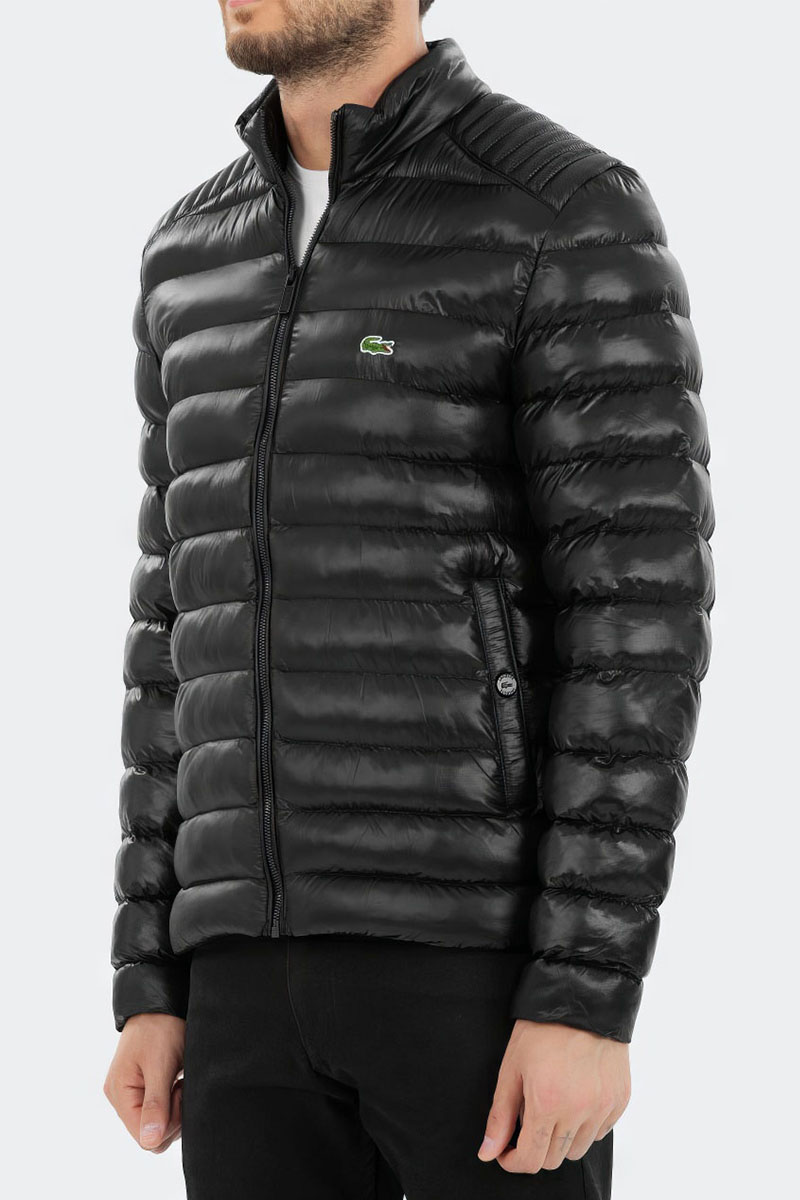 Lacoste Мужская чёрная куртка logo-patch 