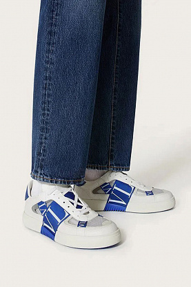 Кожаные кроссовки VL7N low-top - White / Blue