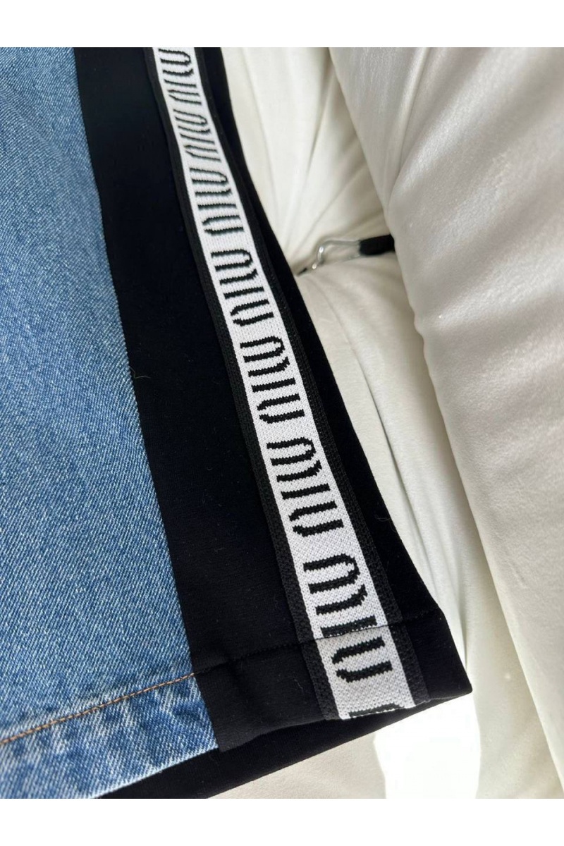 MIU MIU Женские комбинированные джинсы MIU MIU