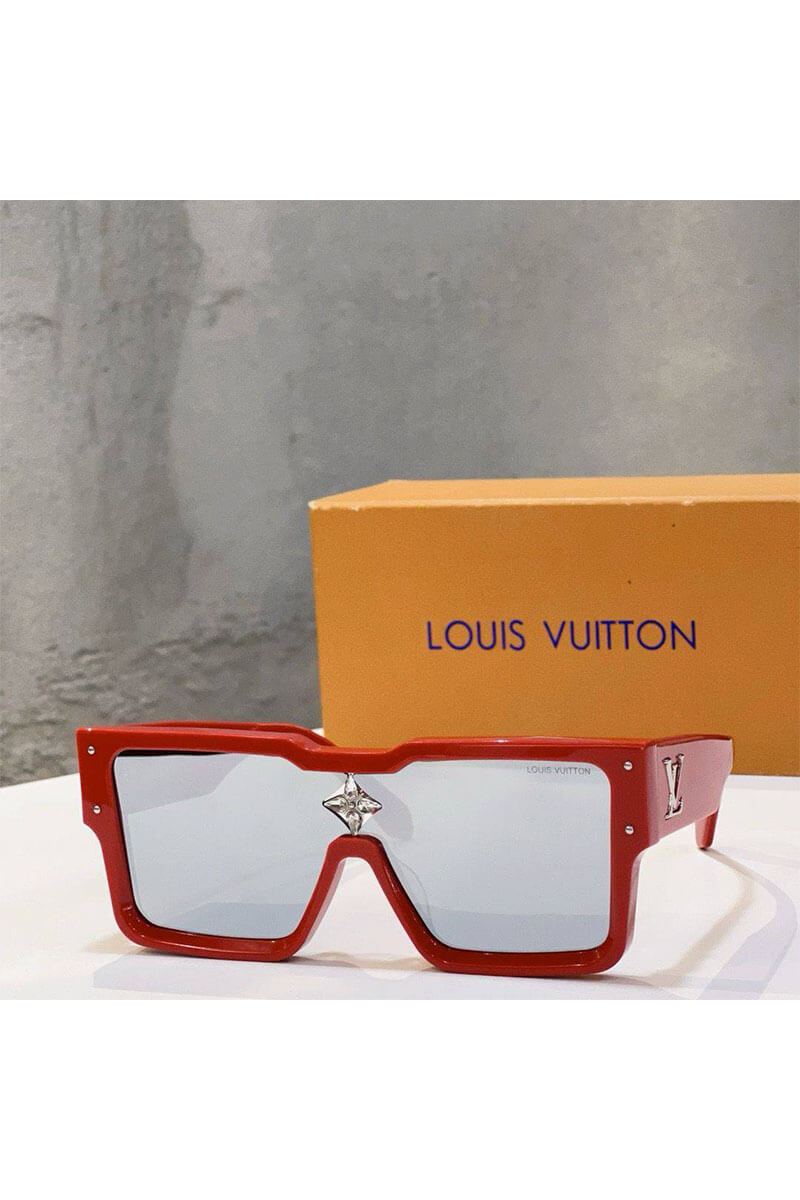 Lоuis Vuittоn Красные солнцезащитные очки-маска