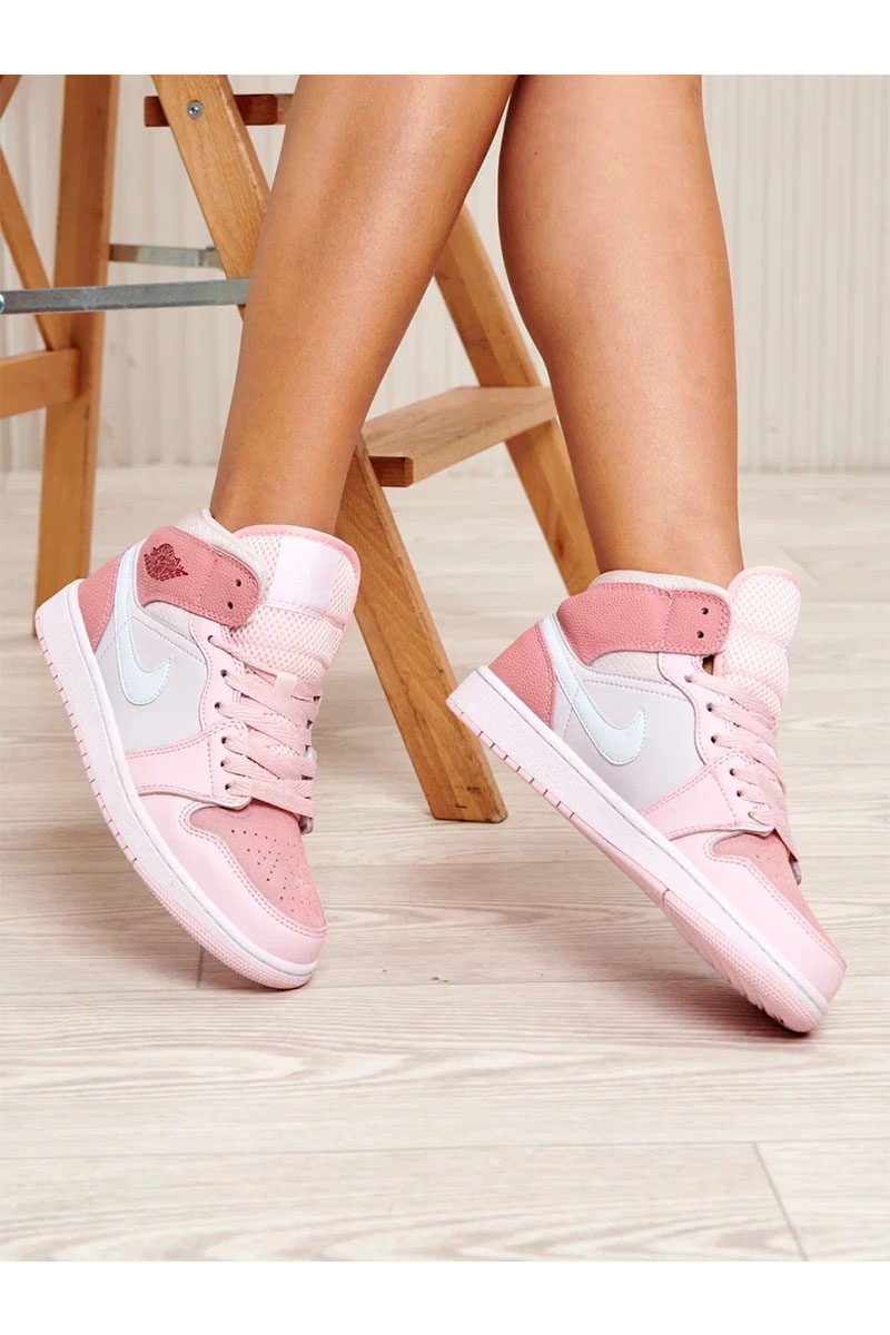 Nike Женские кроссовки Dunk High - Pink / White