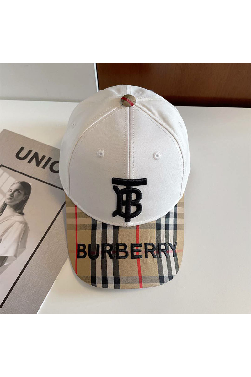 Burberry Мужская бейсболка TB logo - White / Beige