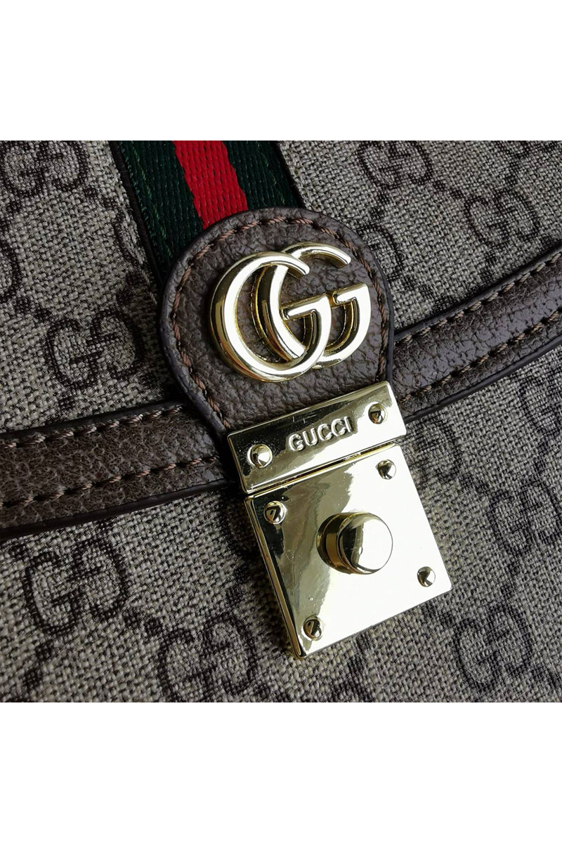 Gucci Сумка Ophidia Web top-handle bag 24x17 см