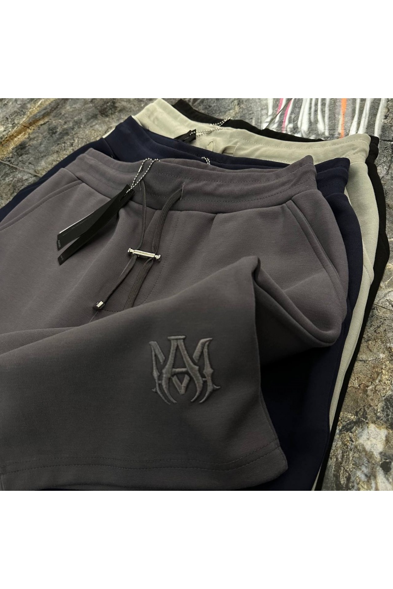 Amiri Мужские чёрные шорты logo-embroidered