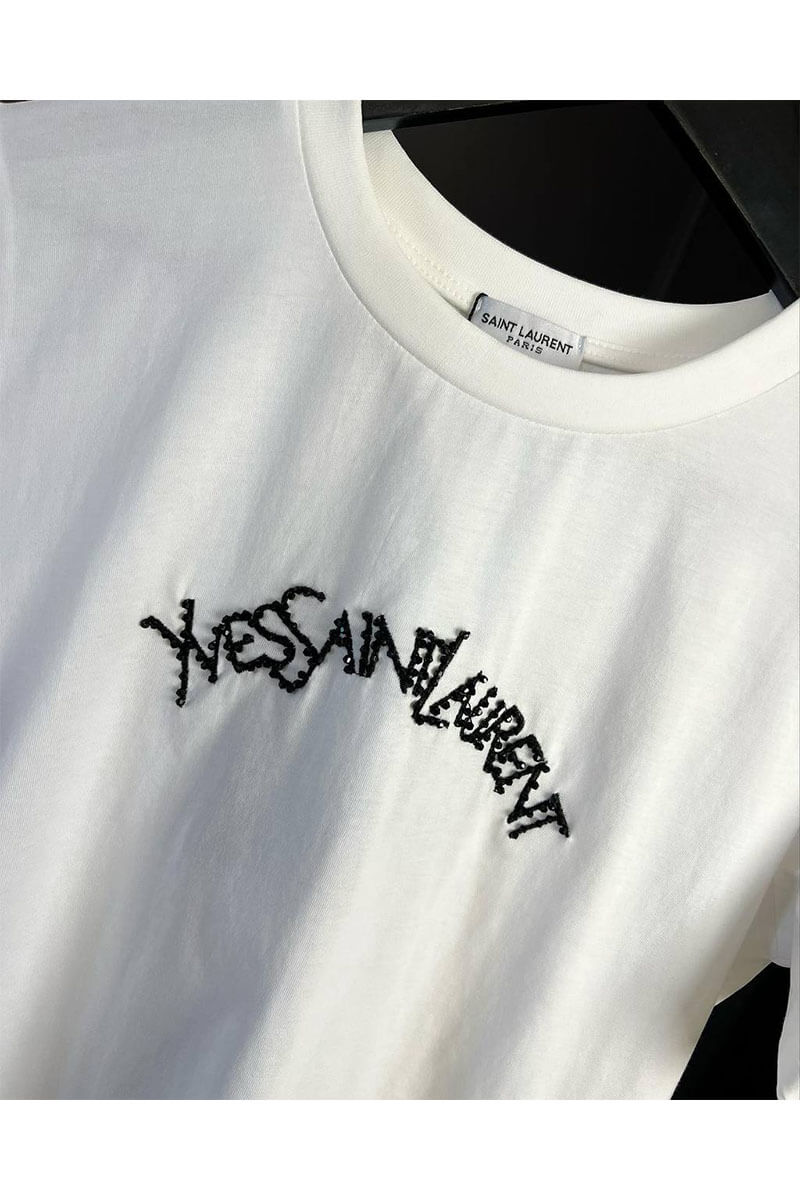 Yves Saint Laurent Женская футболка белого цвета 
