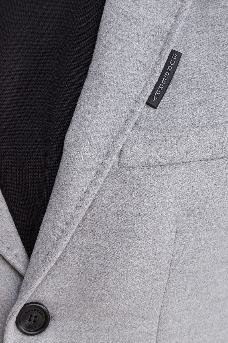 Burberry Серое мужское пальто logo label