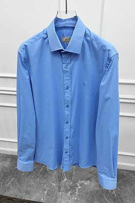 Мужская голубая рубашка H embroidered 