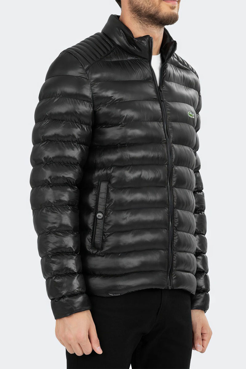 Lacoste Мужская чёрная куртка logo-patch 