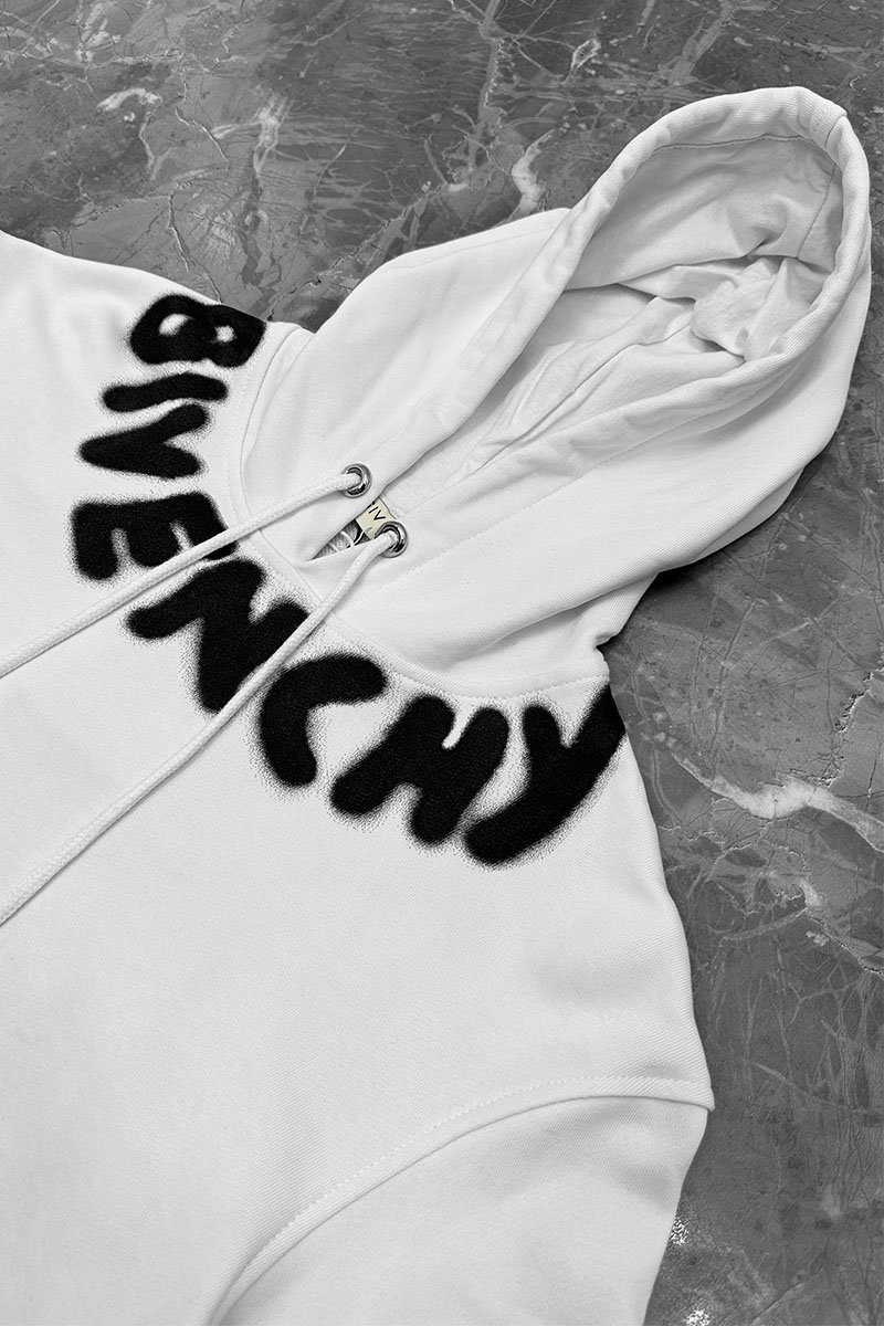 Givenchy Мужское белое худи graffiti-print