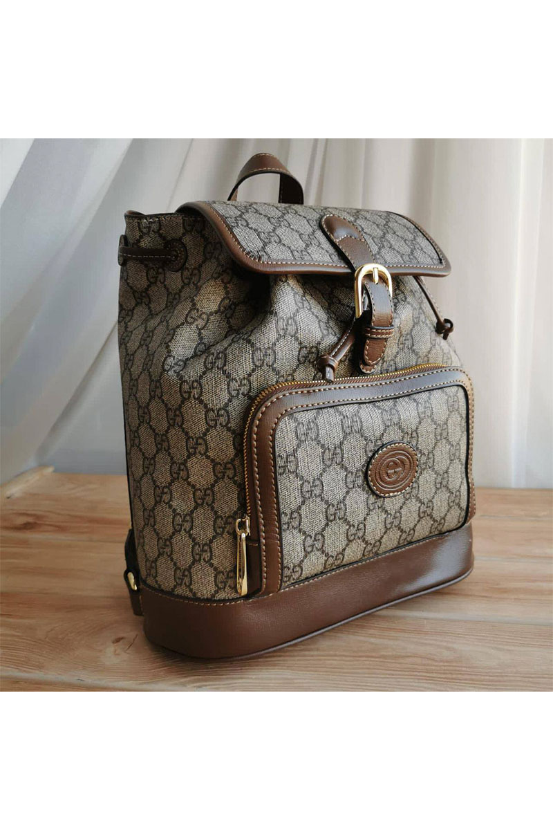 Gucci Кожаный рюкзак with interlocking G 26.5x20x13 см