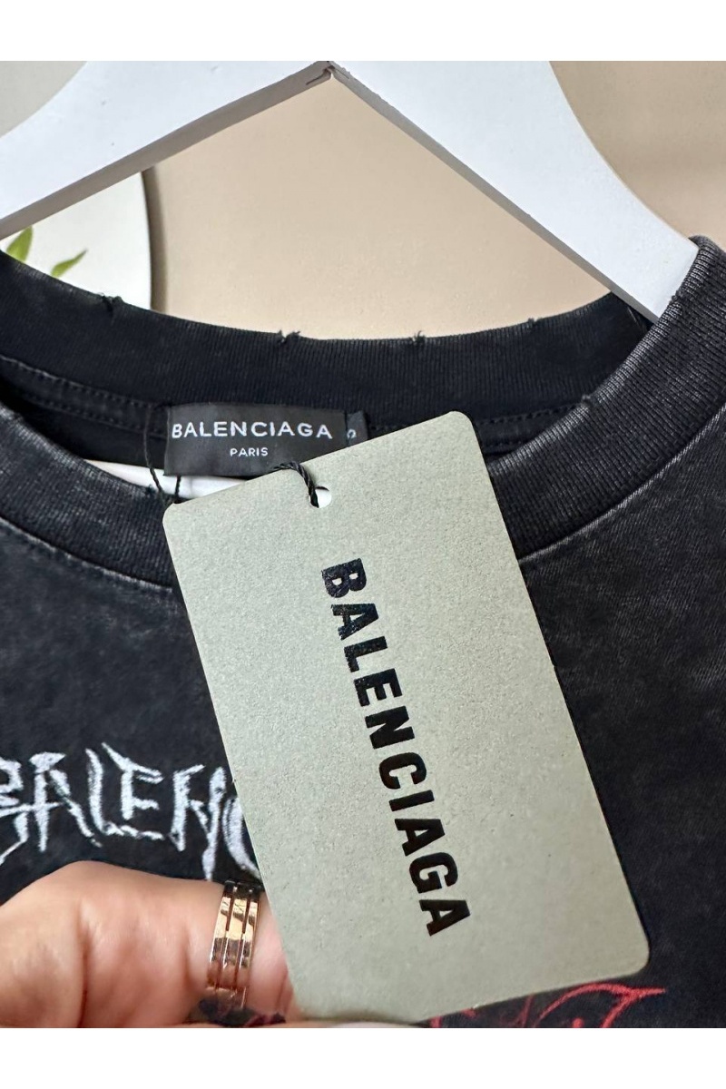 Balenciaga Женская оверсайз футболка чёрного цвета