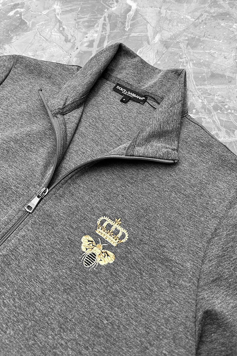 Dоlсе & Gаbbаnа Серый спортивный костюм bee crown embroidered 
