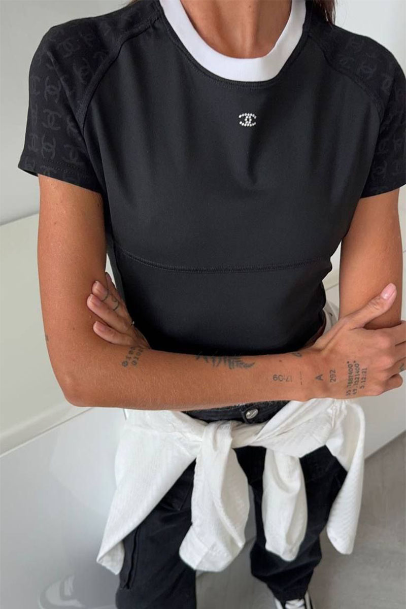 Chаnеl Женская футболка чёрного цвета