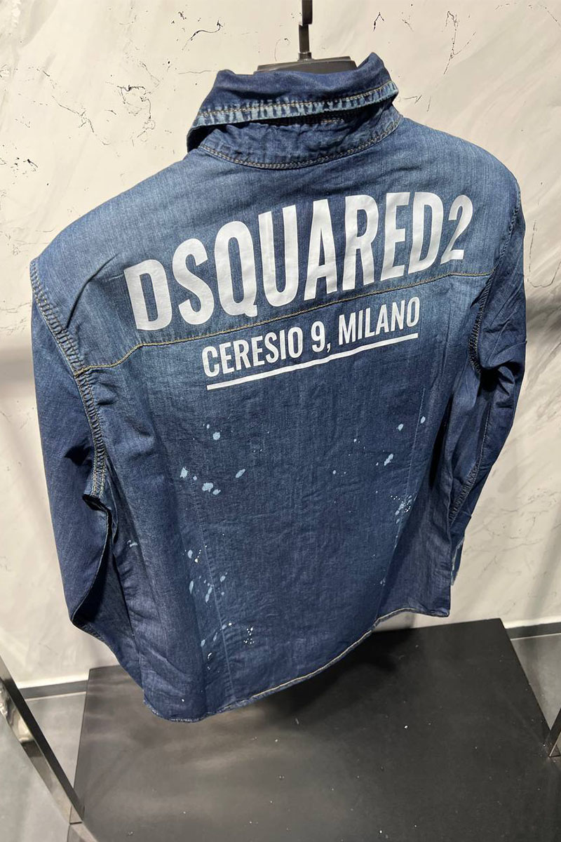 Dsquared2 Синяя джинсовая рубашка Ceresio 9 Milano