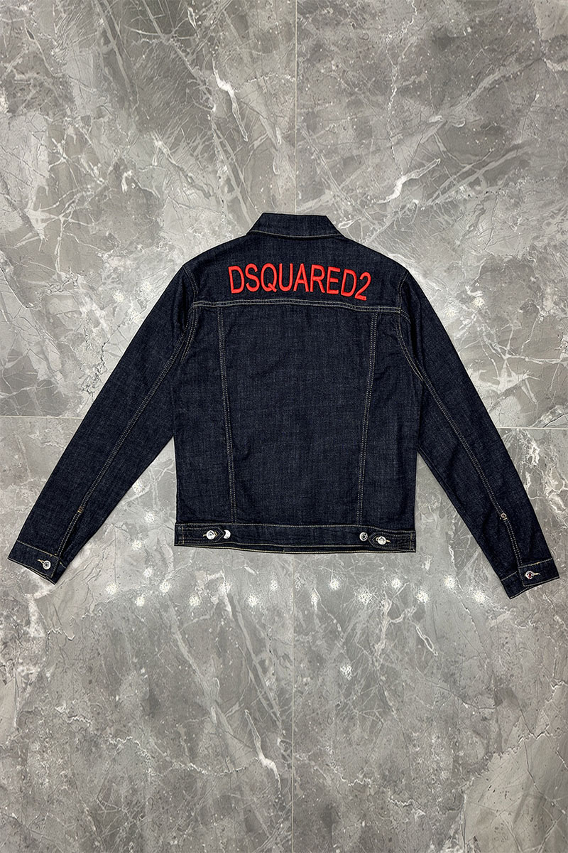 Dsquared2 Мужская джинсовая куртка тёмно-синего цвета