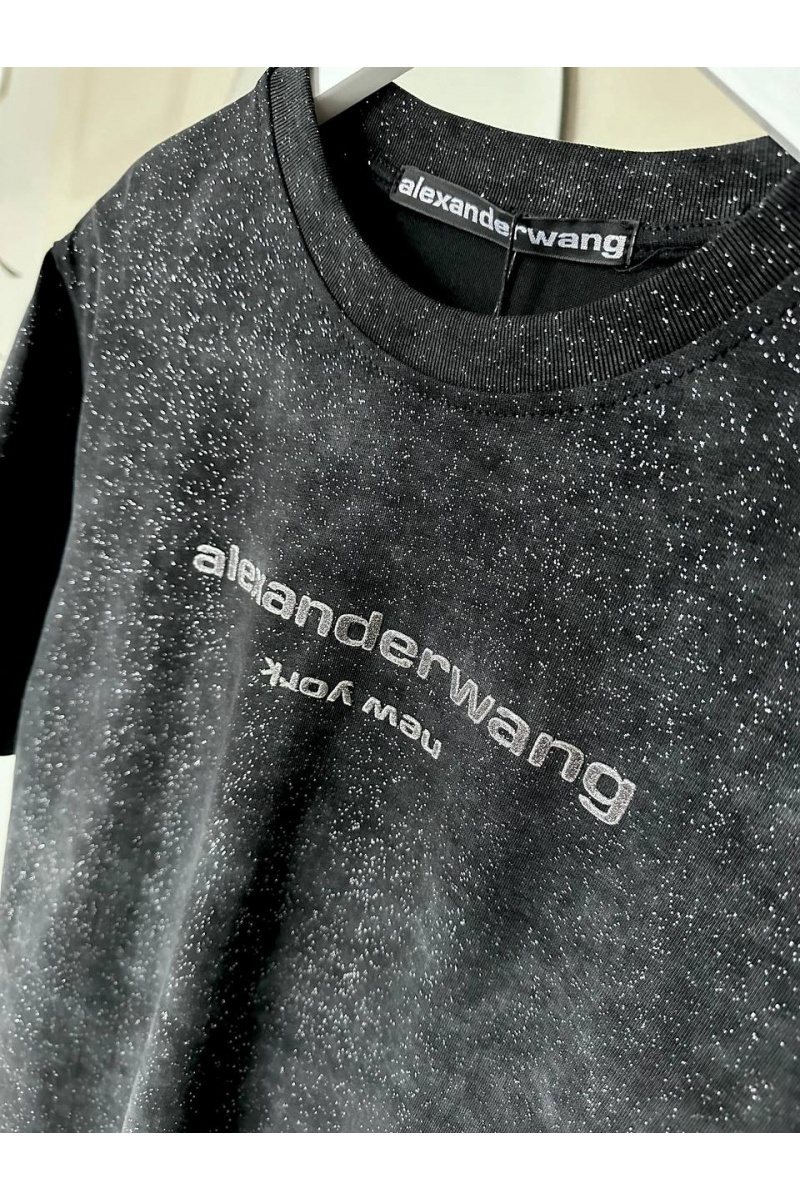 Alexander Wang  Женская оверсайз футболка чёрного цвета