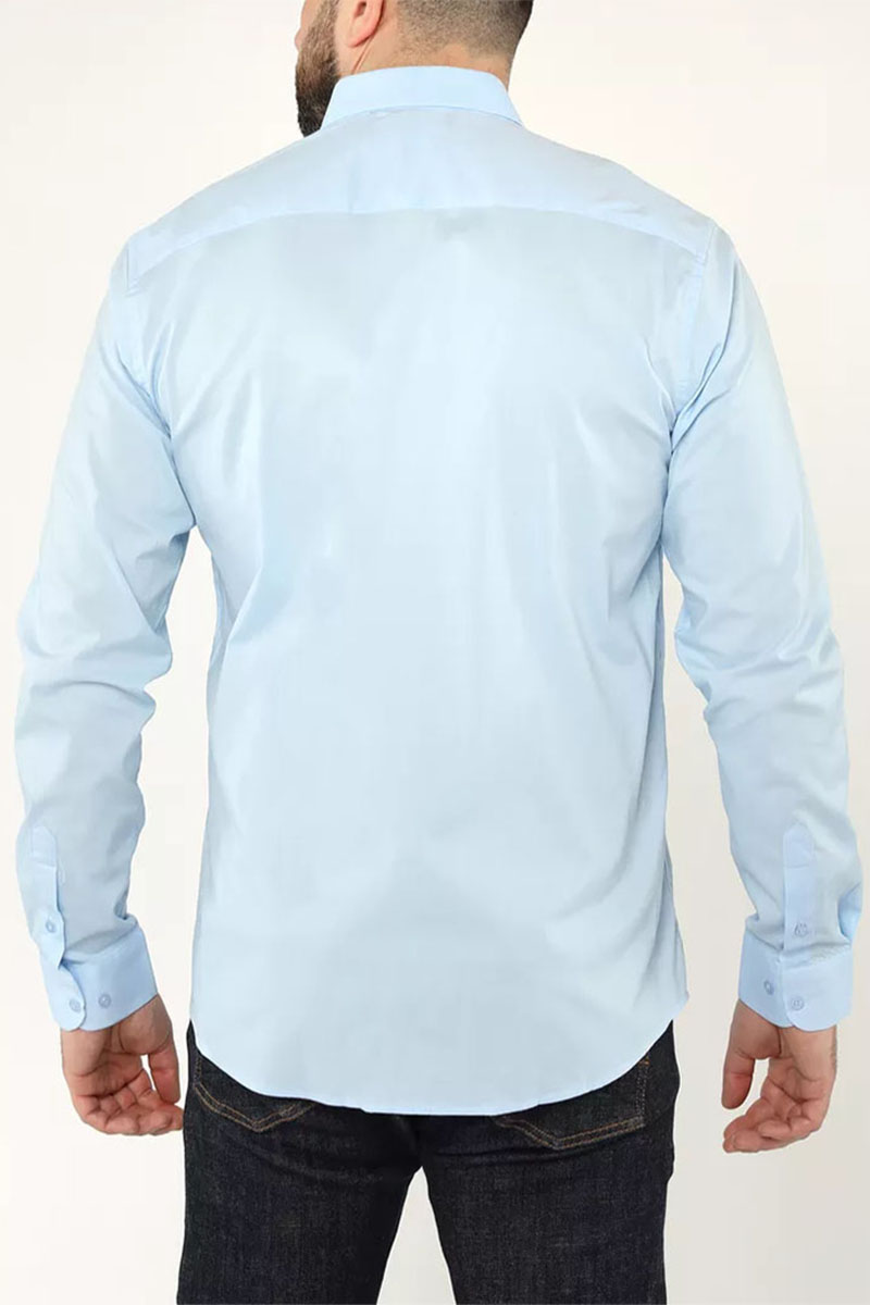 Emporio Armani EA7 Мужская голубая рубашка 