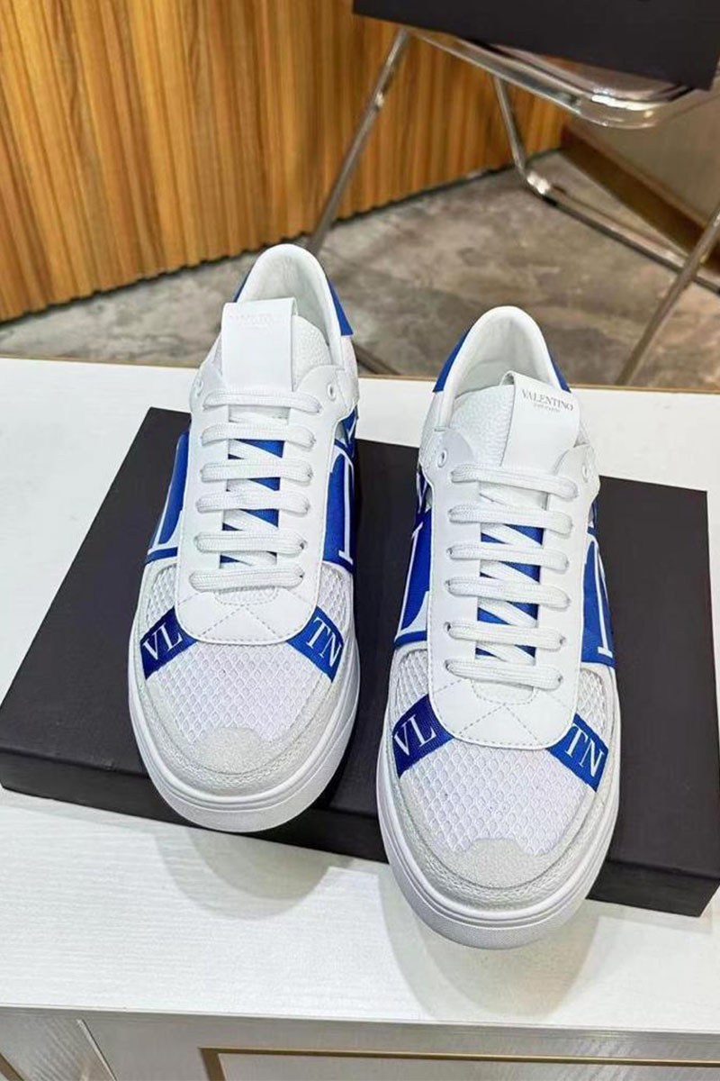 Valentino Кожаные кроссовки VL7N low-top - White / Blue