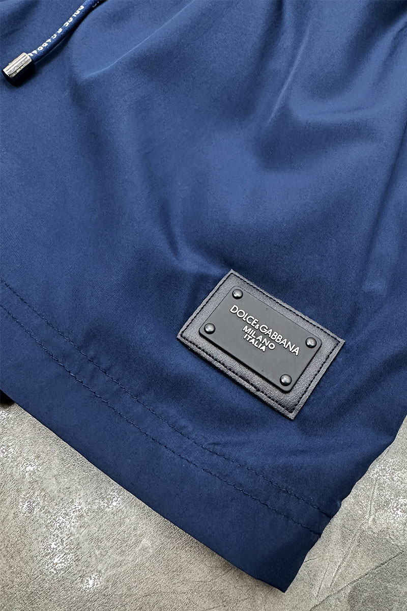 Dоlсе & Gаbbаnа Мужские синие шорты logo-plaque 