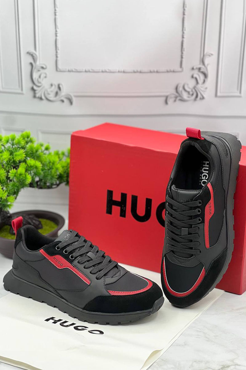 Hugо Воss Комбинированные кроссовки Icelin Runn - Black / Red