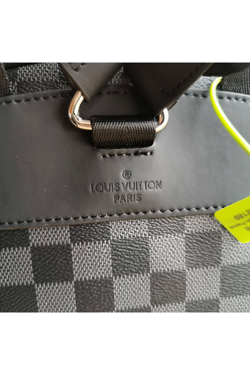 Lоuis Vuittоn Кожаный рюкзак Josh Damier Graphite 40x30 см