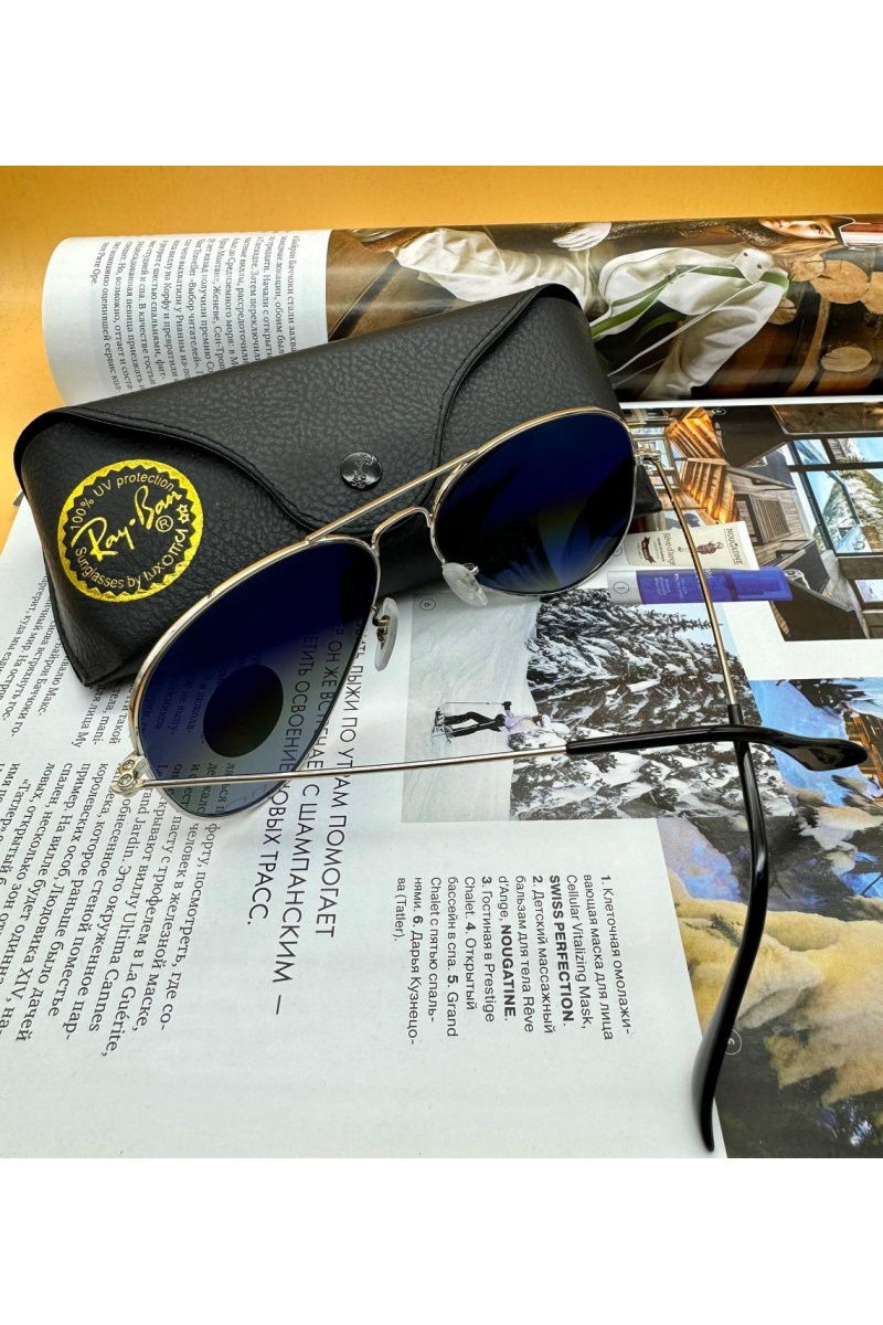 Ray Ban Солнцезащитные очки Aviator Large Metal - Black / Silver