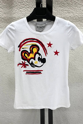 Женская футболка "Mickey" - White
