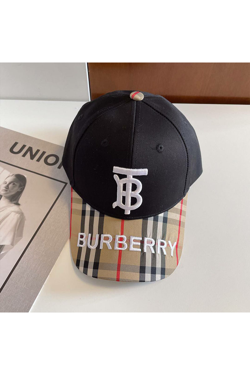 Burberry Мужская бейсболка TB logo - Black / Beige