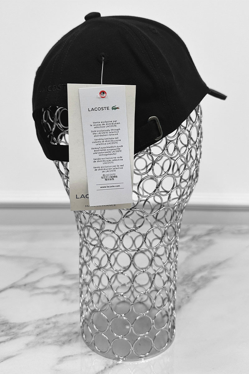 Lacoste Бейсболка чёрного цвета logo-patch