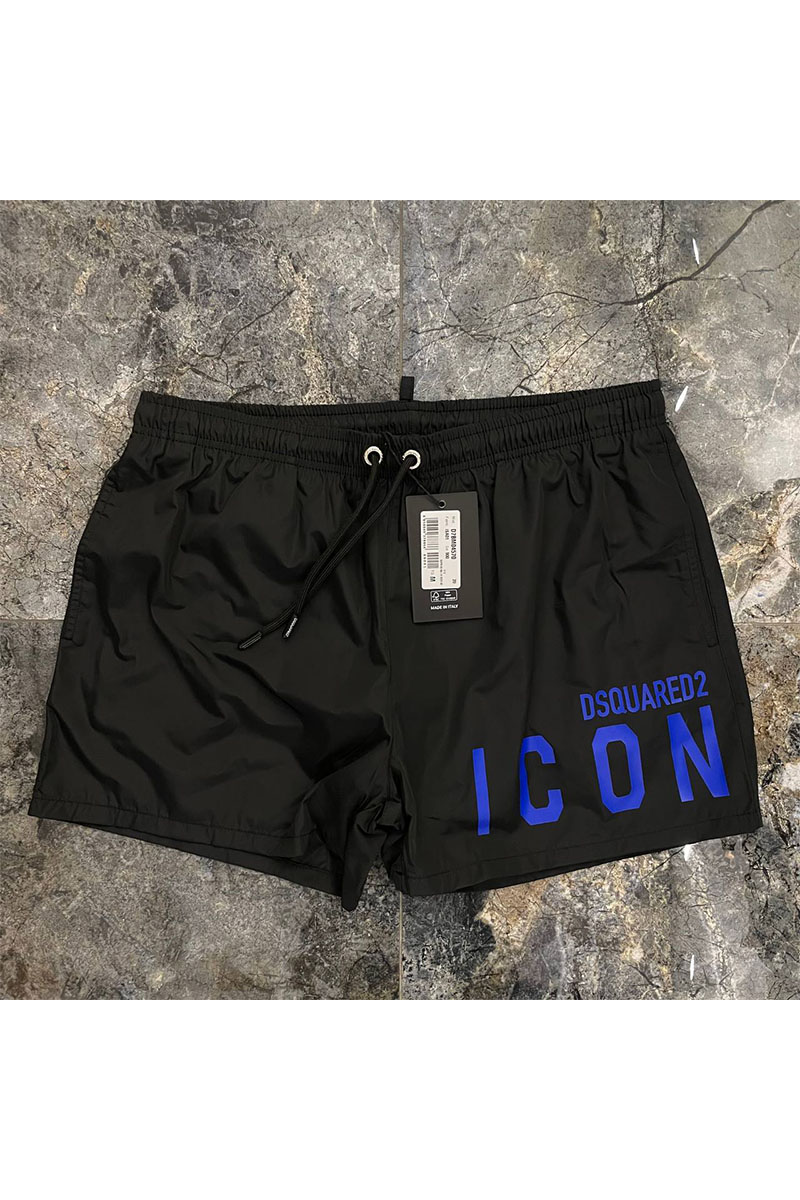 Dsquared2 Мужские шорты "ICON" - Black / Blue 