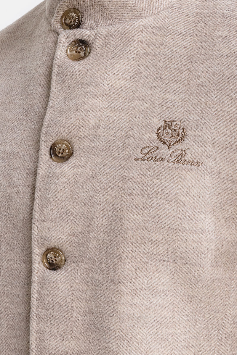 Loro Piana Кашемировое пальто logo-embroidered - Beige