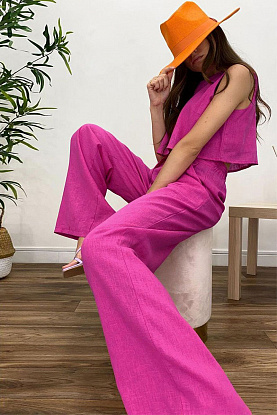 Женский розовый костюм Jil Sander