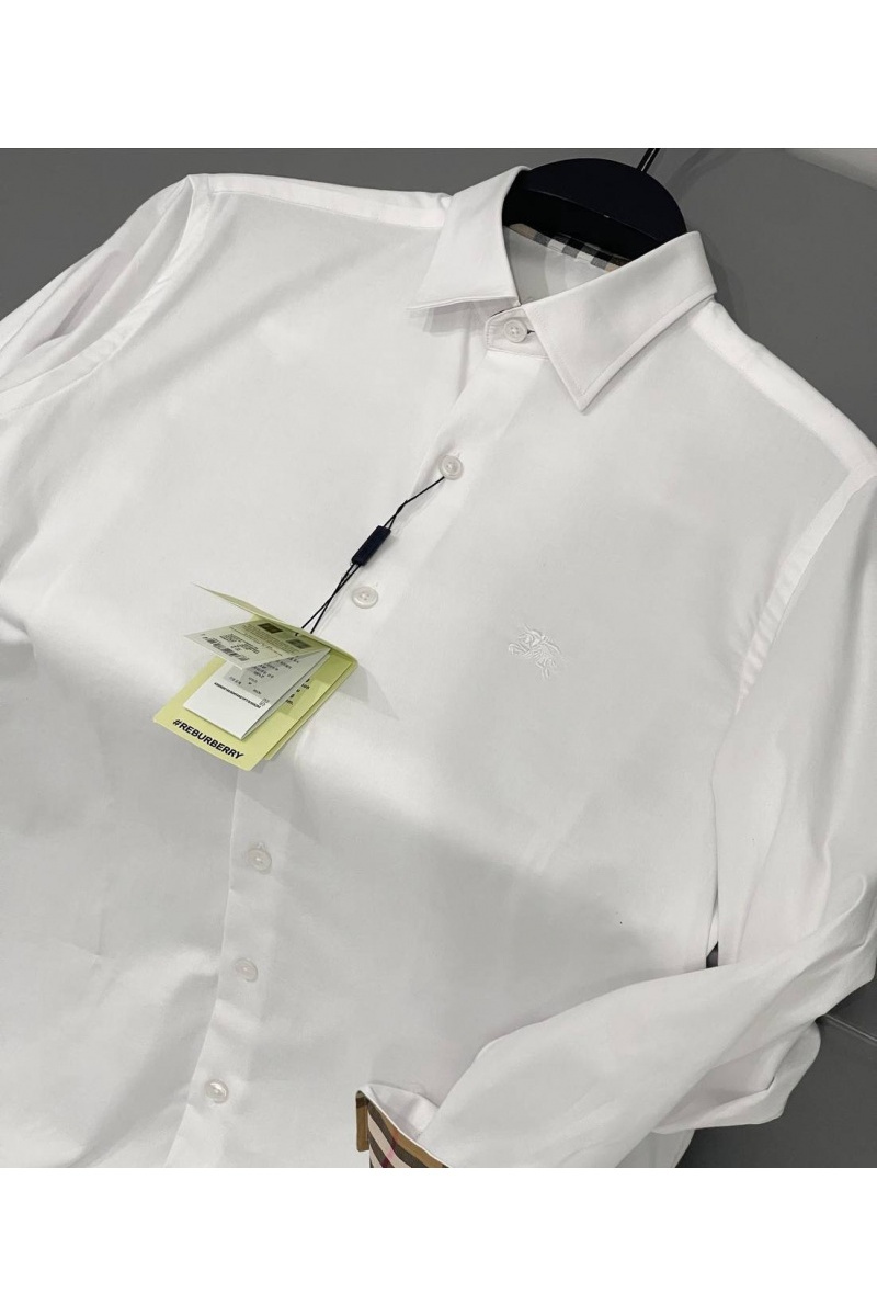 Burberry Мужская рубашка logo-embroidered - White 